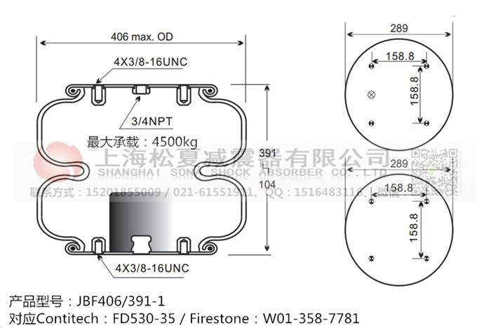 JBF406/391-2橡膠<a href='http://www.newtonghua.com.cn/' target='_blank'><u>空氣彈簧</u></a>