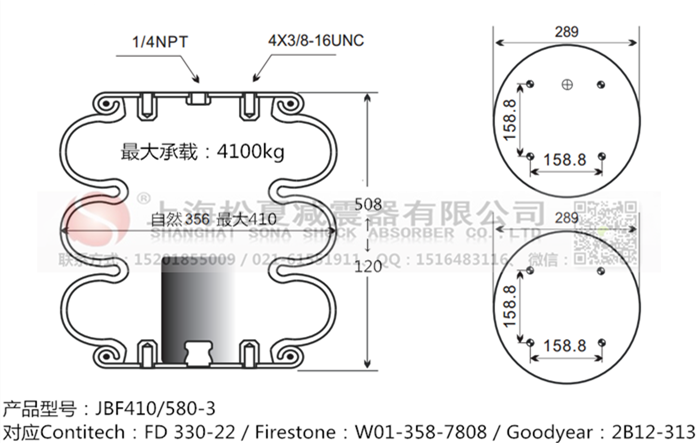 JBF410/580-3橡膠<a href='http://www.newtonghua.com.cn/' target='_blank'><u>空氣彈簧</u></a>